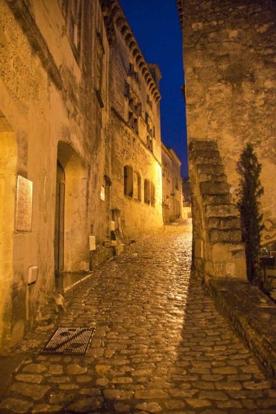 France, Provence Deserted street inside castle